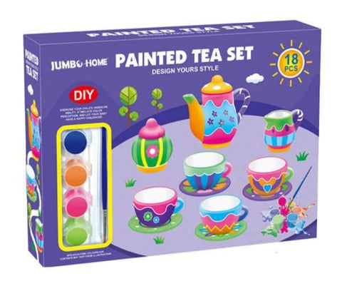 DIY Painted Tea Set - 18 Piece