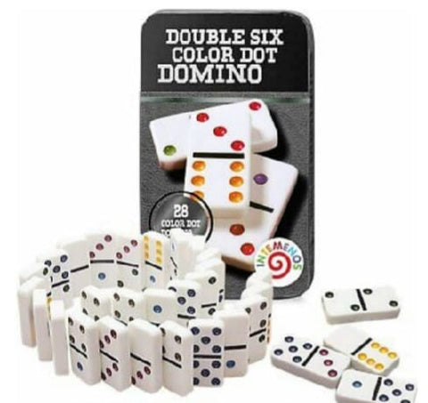 Double Six Color Dot Domino Set