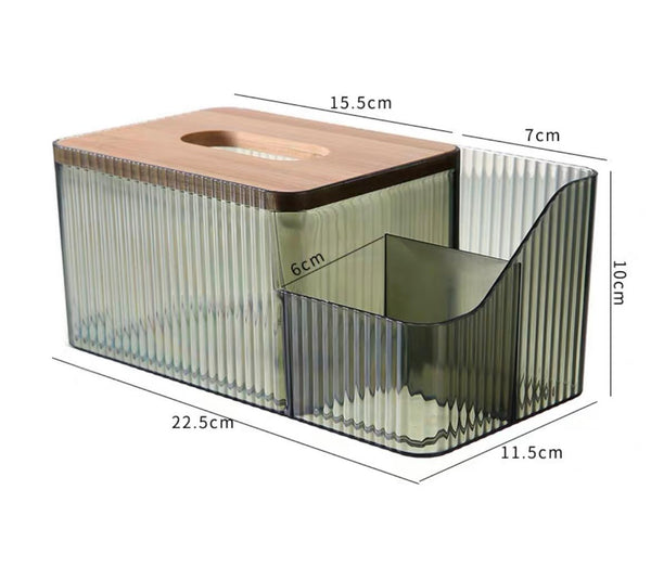 Acrylic Tissue Box with Storage Holder
