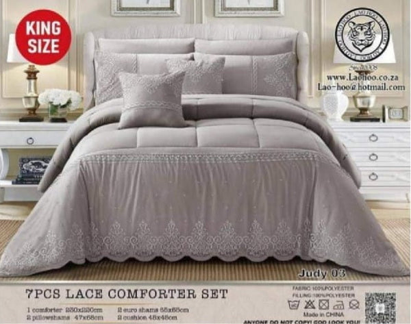 Lace Comforter Set - 7 Piece