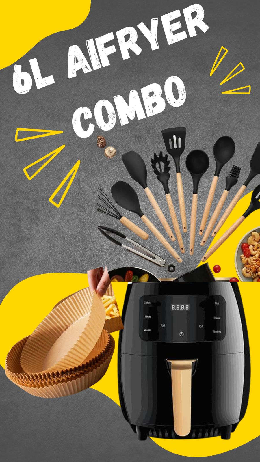6 Litre Airfryer Kitchen Combo