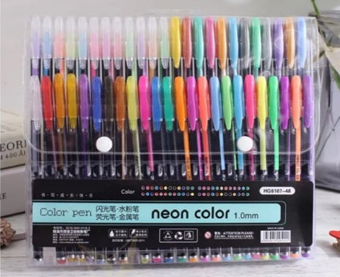 Neon Colour Pens - 48 Piece