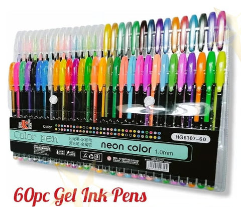 Neon Colour Pens - 60 Piece