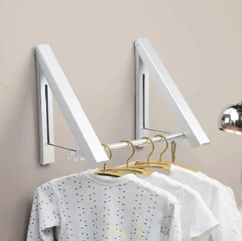 Folding Clothes Hanger - Wall Mounted