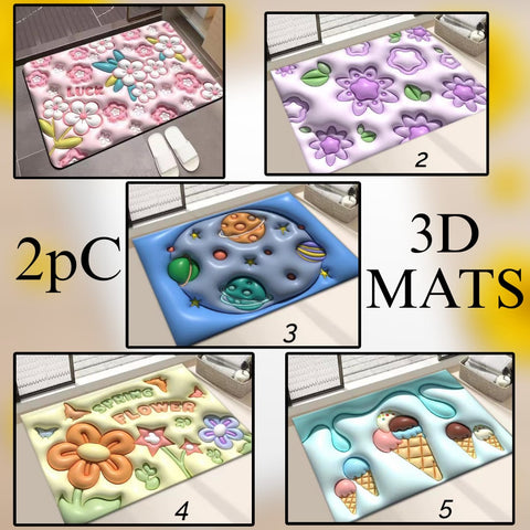 3D Absorbant Mats - 2 Piece