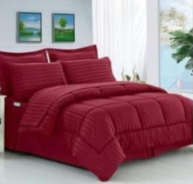 Plain Block Comforter Set - 5 Piece