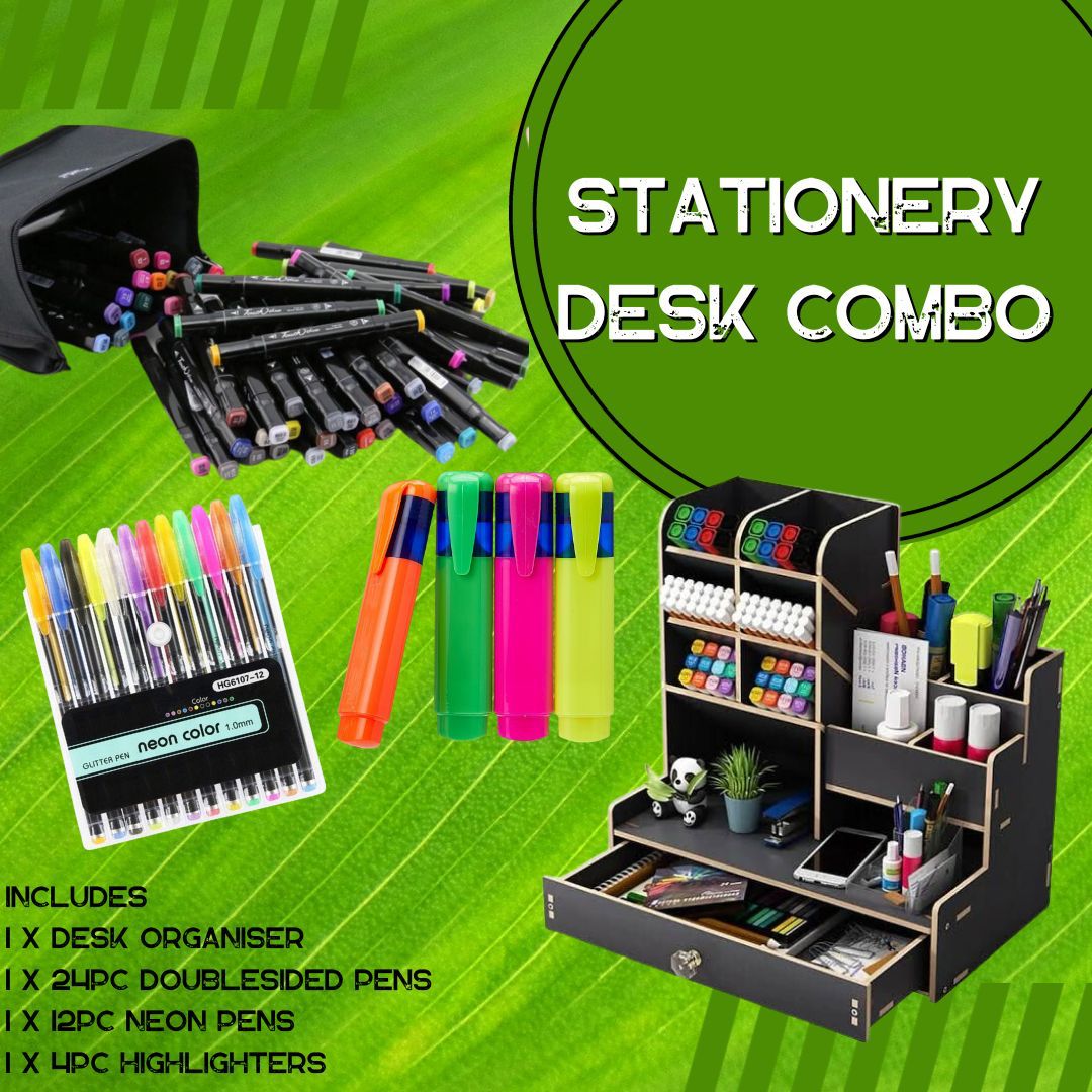 Stationary Desk Combo