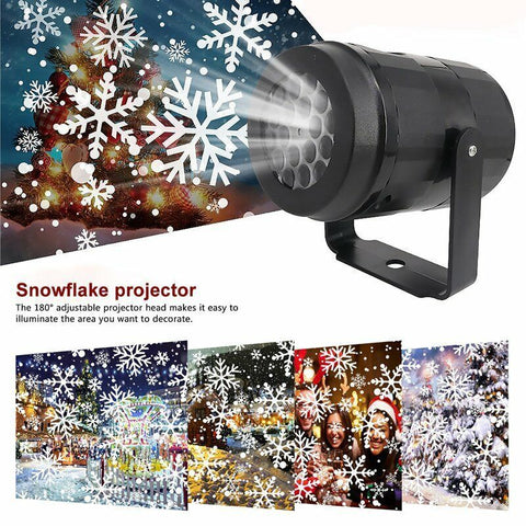 Rotation Snowflake Projection Light