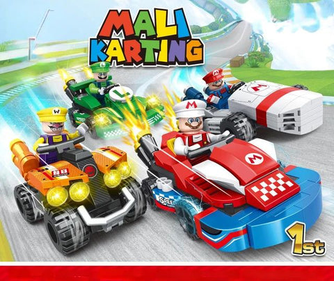 Mario Kart Building Block Set - Set of 4