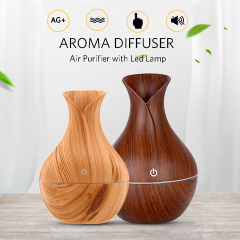 Vase Wood Finish Humidifier