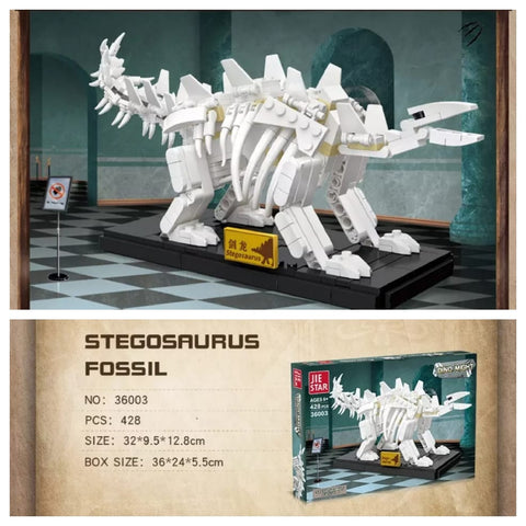 Dinosaur Fossil Building Block Set - Stegosaurus