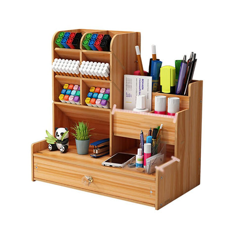 Wooden Stationary Organiser - 12 Compartment