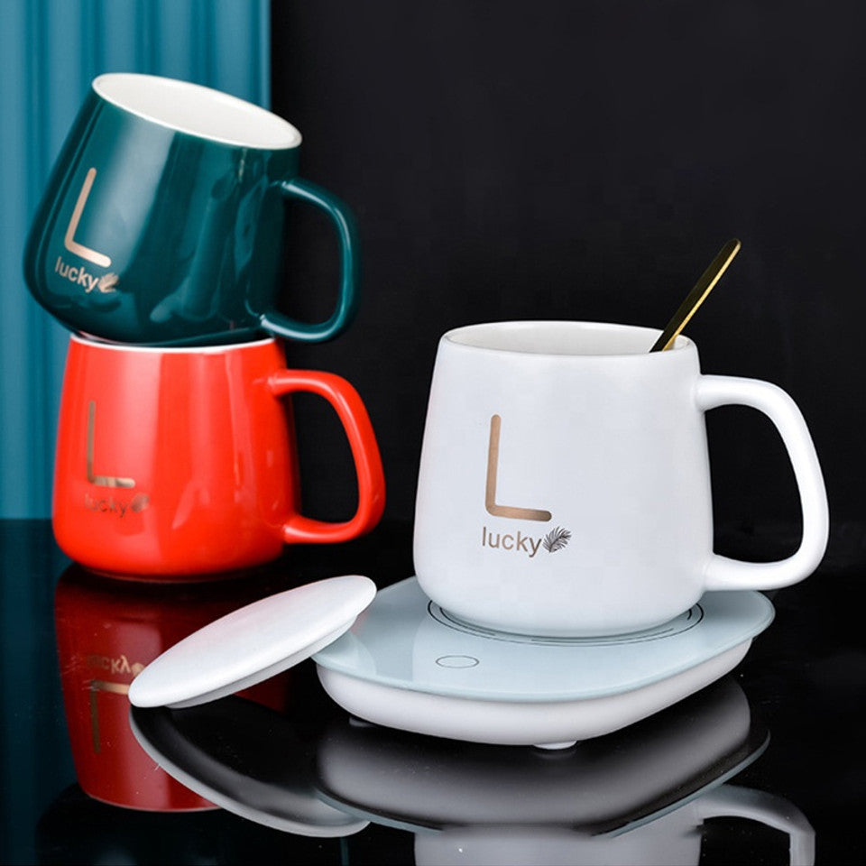 Temperature Control Mug with Smart Heating Coaster Elevation