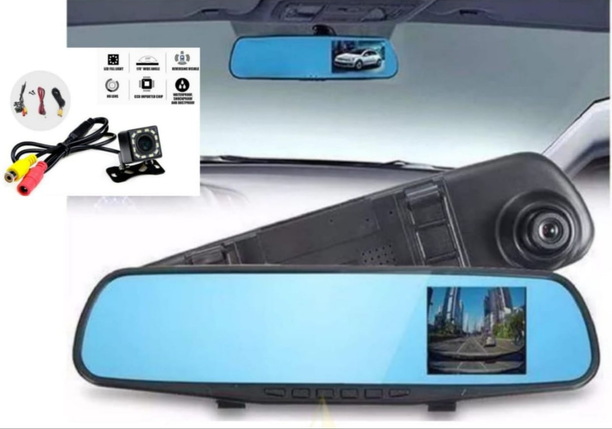 Split Mirror Rear View Camera Dual Rearview Mirror Camera Set – Elevation