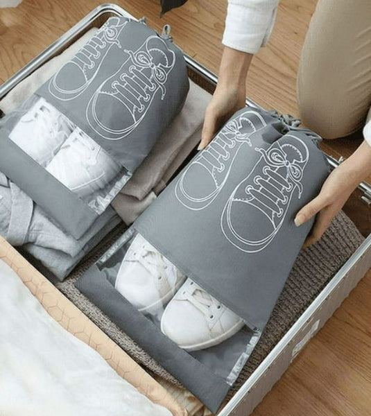 Drawstring Shoe Storage Bag - 5 Piece