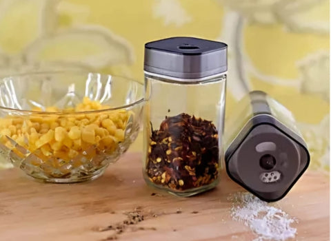 Glass Bottle Spice Set