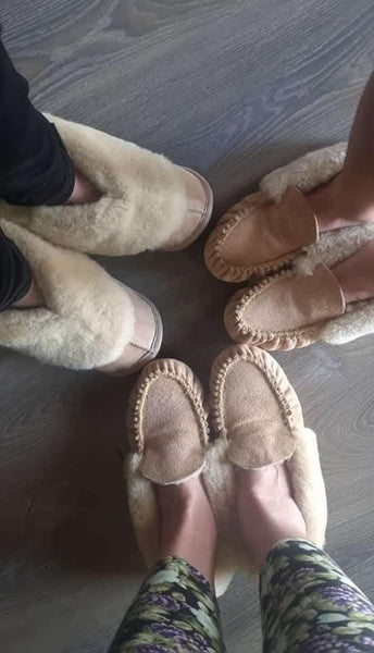 Genuine Sheepskin Slippers Slip-On