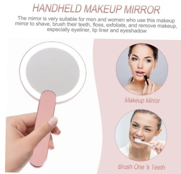 Handheld LED Make-Up Mirror