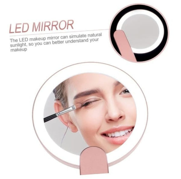 Handheld LED Make-Up Mirror