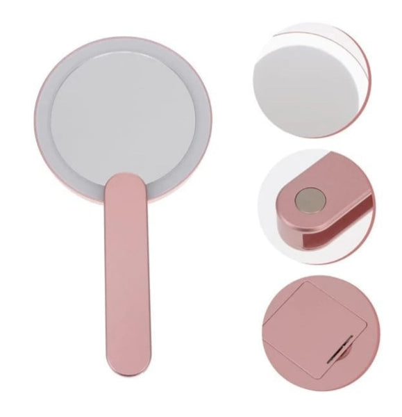 Handheld LED Make-Up Mirror