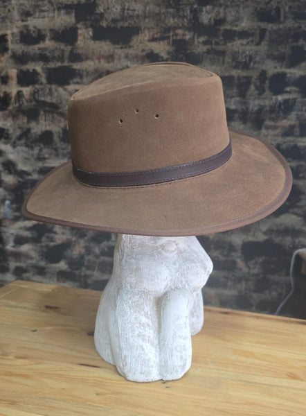 Handmade Genuine Suede Leather Hat