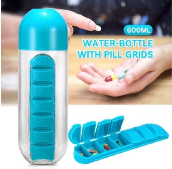 Water Bottle with Pill Storage