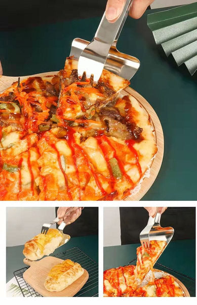 Pizza and Cake Tongs - Stainless Steel