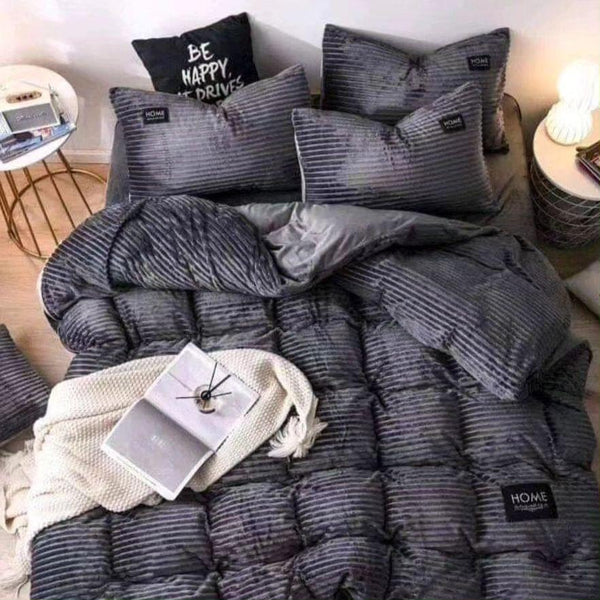 Corduroy Velvet Comforter Set - 4 Piece