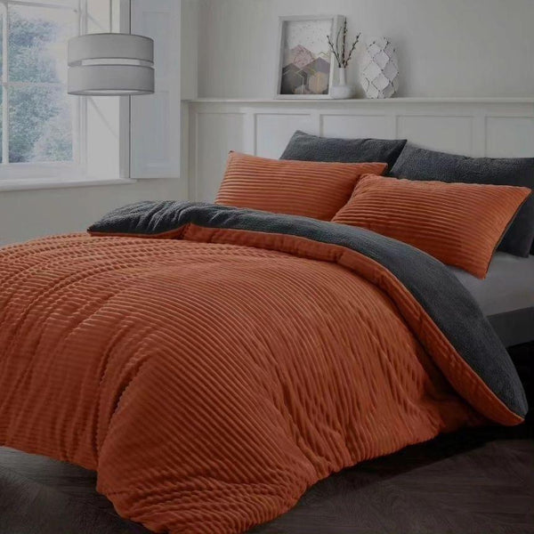 Corduroy Velvet Comforter Set - 4 Piece