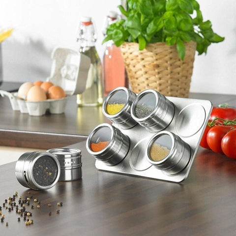 Magnetic Spice Rack - 6 Piece Rectangle