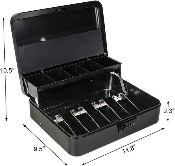 Cash Box with Tray - Extra Large