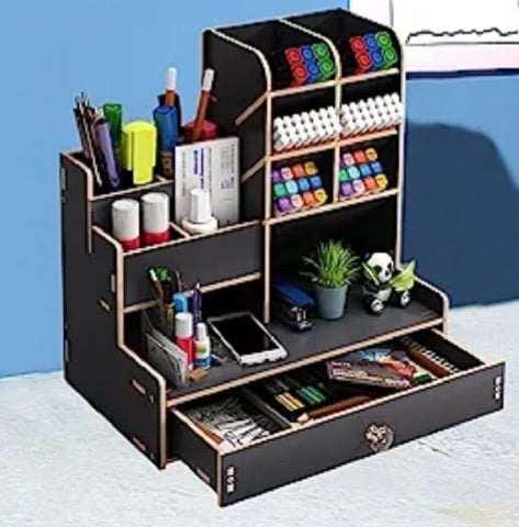 Wooden Stationary Organiser - 12 Compartment