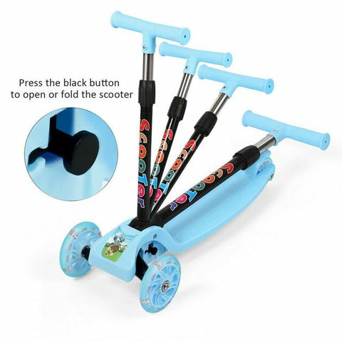 Kids LED Tilt to Turn Kick Scooter