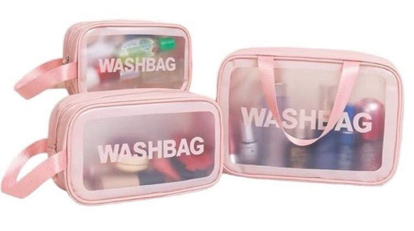 Transparent Cosmetic Wash Bag - Set of 3