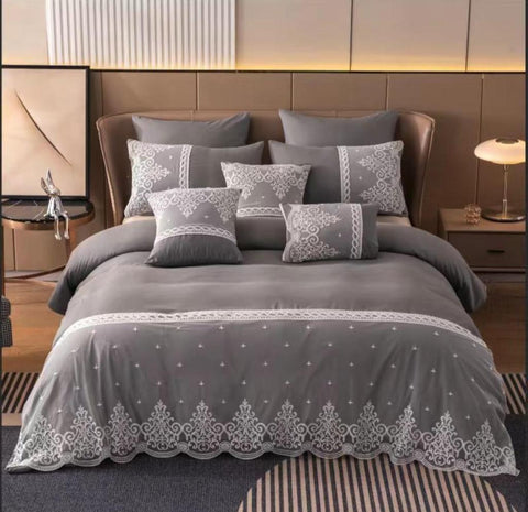 Lace Comforter Set - 7 Piece