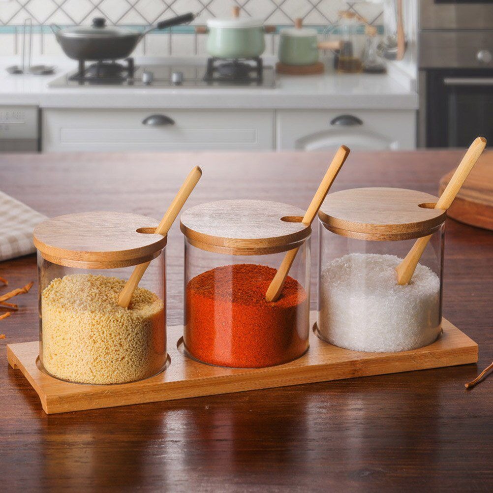 Bamboo Glass Seasoning Set