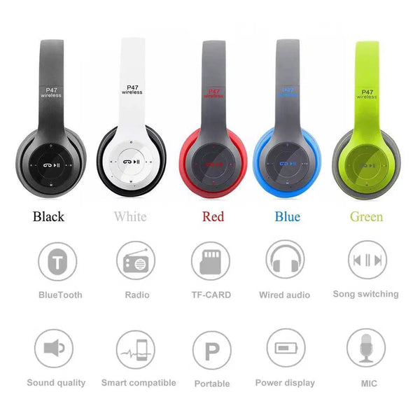 P47 Wireless Bluetooth Headphones