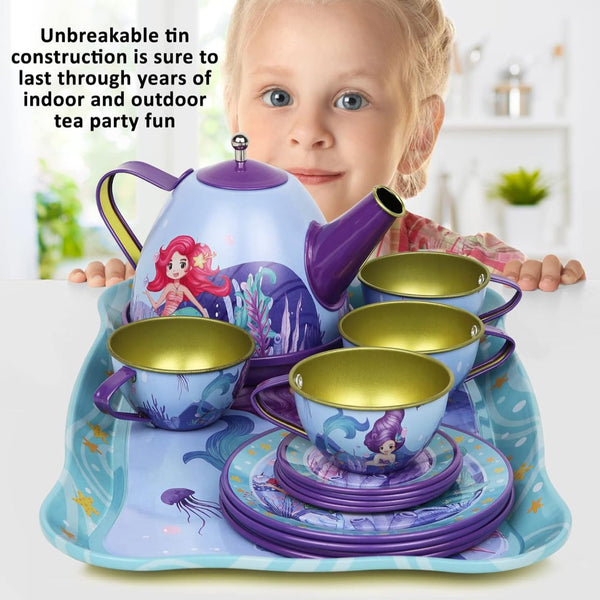 Tin Tea Set - Mermaid under the Sea