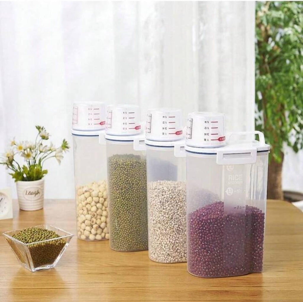 Bucket For Measuring Rice Measuring Cup Sealed Rice Storage Bucket - Plastic (1 Piece) – Elevation