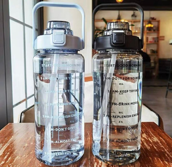 Clear Motivational Water Bottle Set