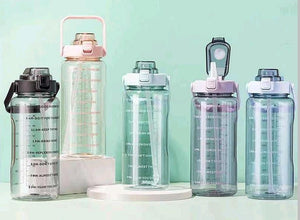 Clear Motivational Water Bottle Set