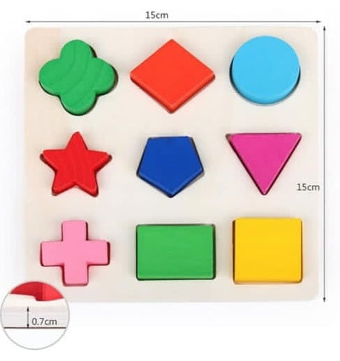 Wooden Geometric Shapes Puzzle