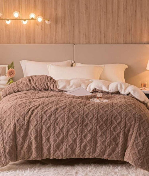 Geometric Fleece Comforter - 5 Piece