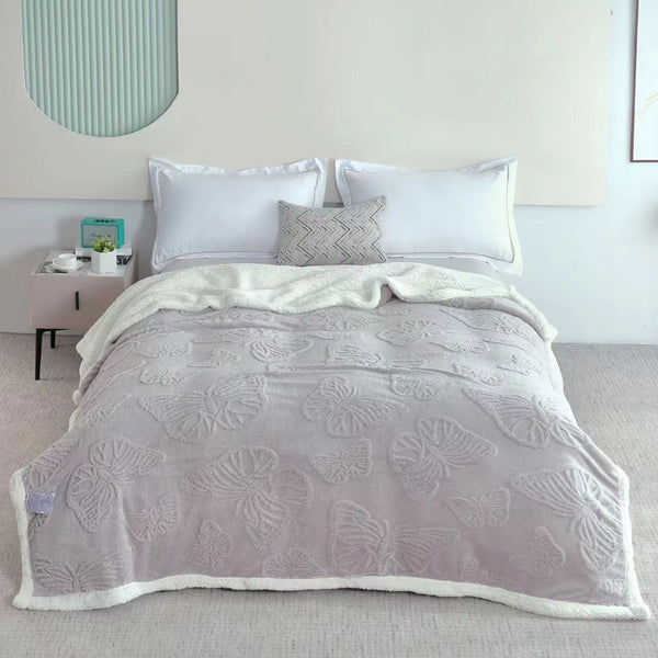 Geometric Fleece Blanket - Butterfly