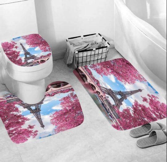 3D Bathroom Mat Set - 3 Piece