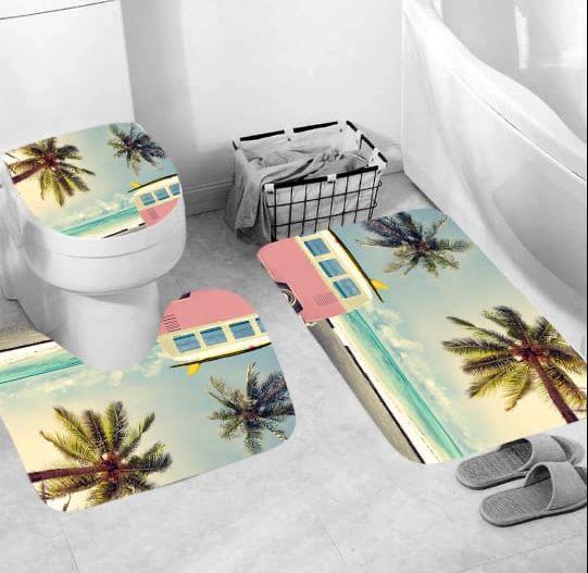 3D Bathroom Mat Set - 3 Piece