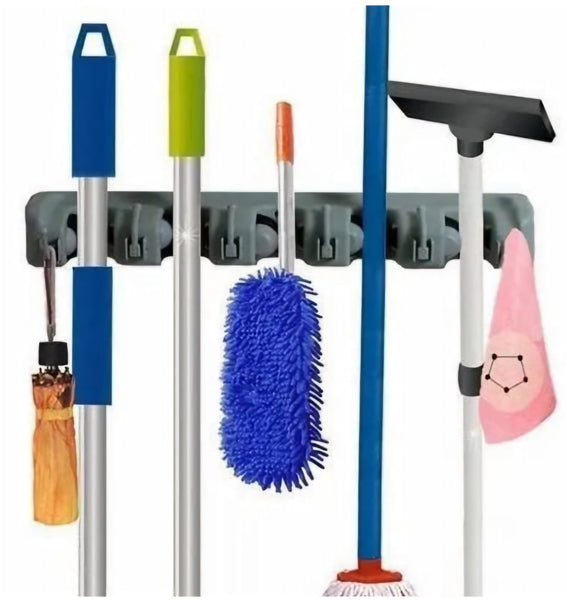 Broom Holder with Hooks