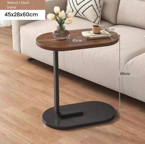 C-Shaped Couch Side Table - Oval