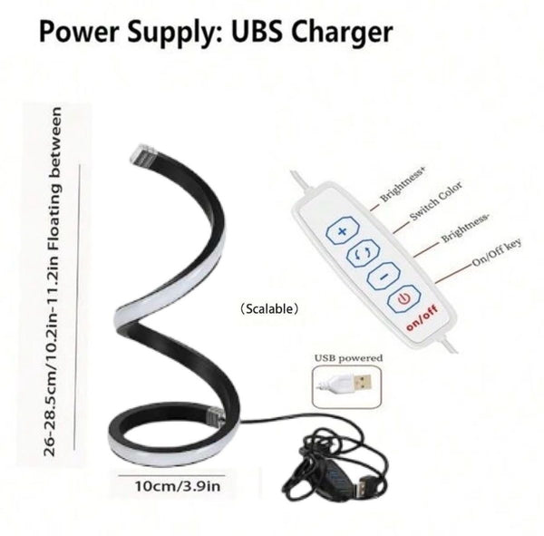 Spiral LED Table Lamp - Dimmable