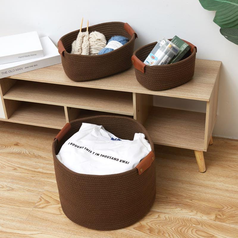 Woven Storage Basket Set - 3 Piece